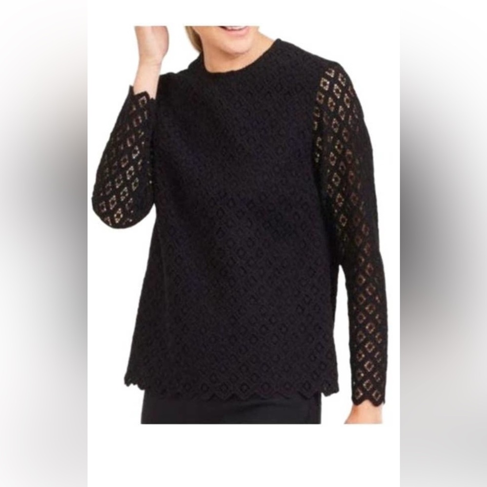 NWT J.McLaughlin Long Sleeve Lace Blouse Sz S